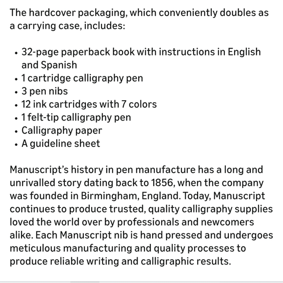 *NWT* Calligraphy Set - Picture 10 of 14